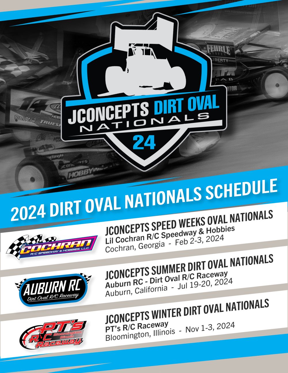 JConcepts 2024 Events Announcement JConcepts Blog   2024 JConcepts Dirt OvalRace Flyer 1000x1294 