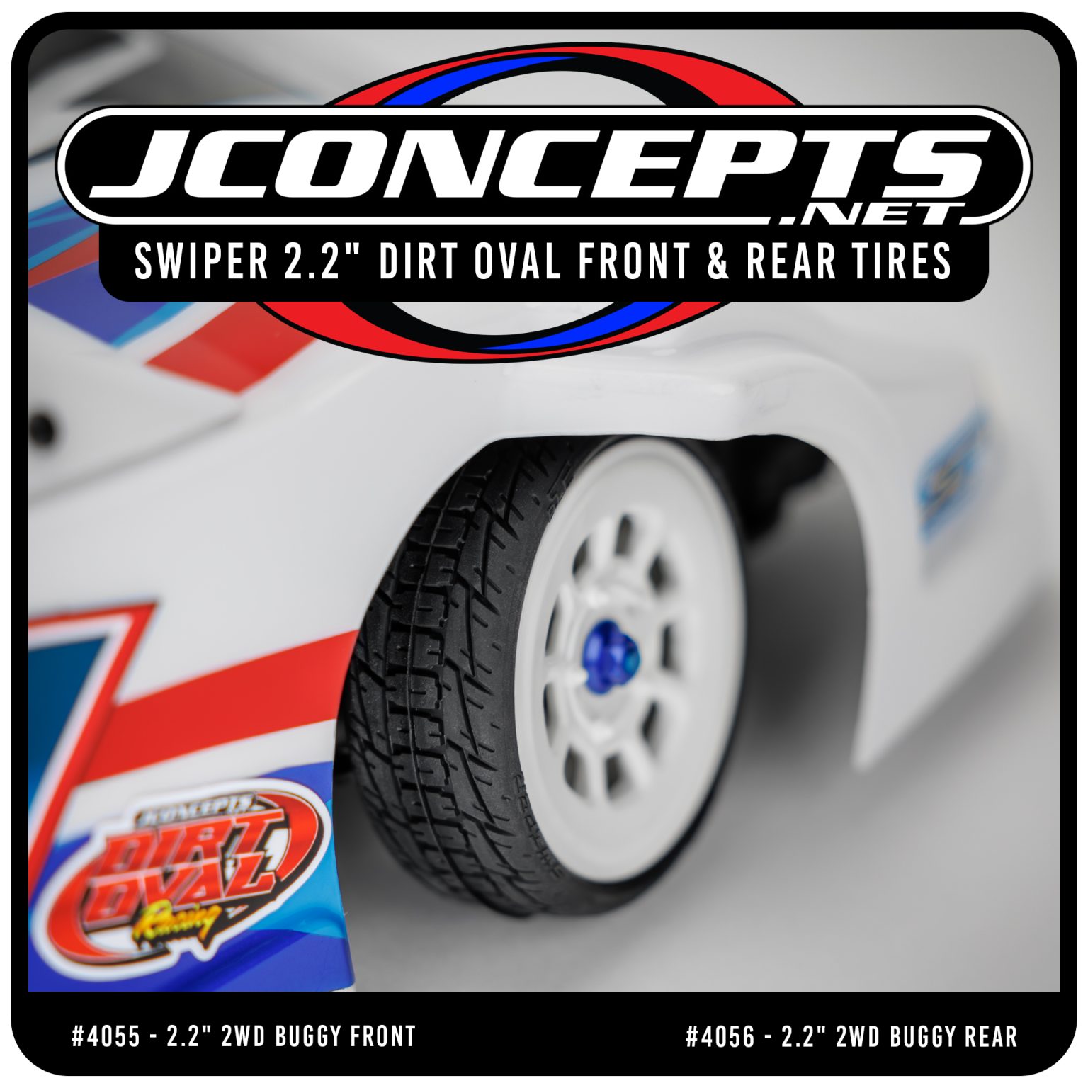JConcepts New Release Swiper 2.2″ Dirt Oval Front / Rear Tire